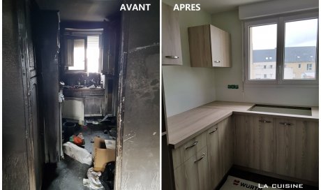 Rénovation d'un appartement après sinistre incendie à Laval